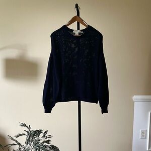 H&M Black Boxy Sweatshirt Relaxed Fit